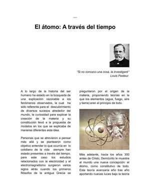 El átomo: A través del tiempo