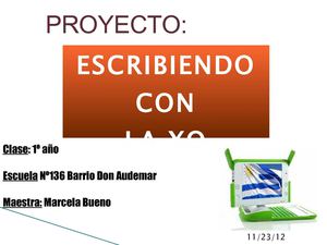 Escribiendo con la XO