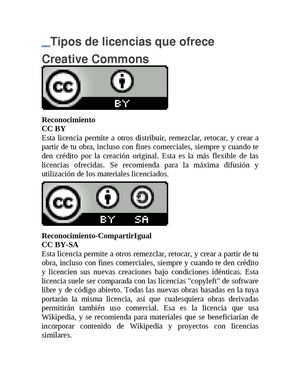 LICENCIAS CREATIVE COMMONS