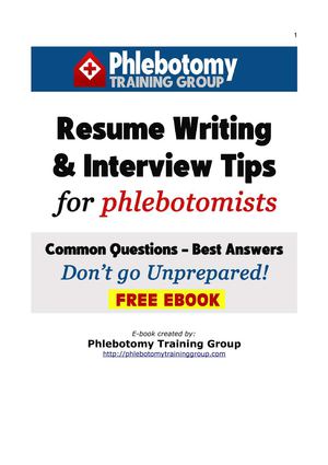 Resume Writing and Interview Tips for Phlebotomists
