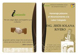 Homenaje Ingeniero Jesús Solana Rivero