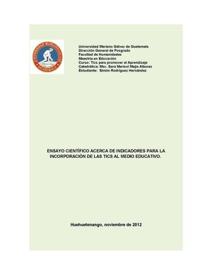 ENSAYO SOBRE INDICADORES