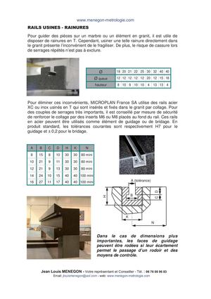 MP - Rainures pour marbre granit