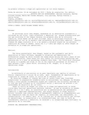 Etapa Preoperacional