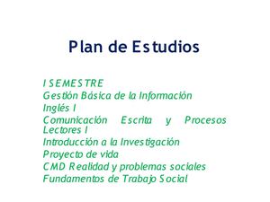 Plan de estudios para estudiar Trabajo Social Uniminuto