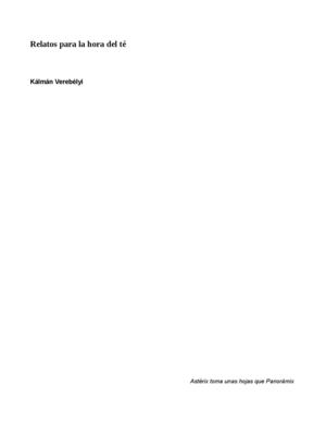 Relatos para la hora del té
