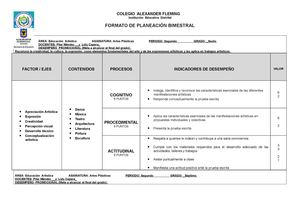 Planeación segundo período