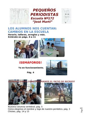 Pequeños periodistas- Esc.Nº 172