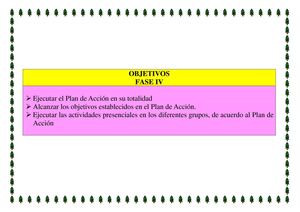OBJETIVOS FASE IV