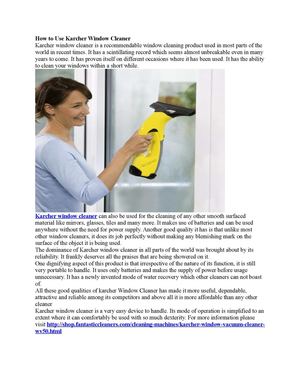 How to Use Karcher Window Cleaner