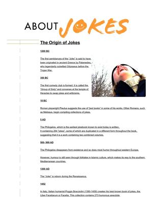 THE ORIGIN OF JOKES