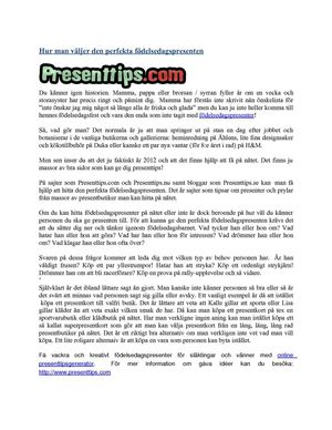 Hur man väljer den perfekta födelsedagspresenten