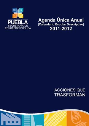 AGENDA ÙNICA DE SEP-PUEBLA 2012-2013
