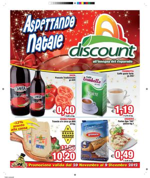 volantino Al Discount dal 29  al  9 Dicembre
