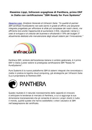 Massimo Lippi: Panthera, il primo ERP italiano certificato