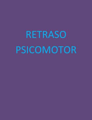 RETRAZO PSICOMOTOR 