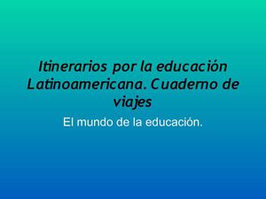 El mundo de la educación