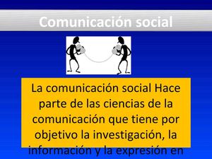 Comunicación social 