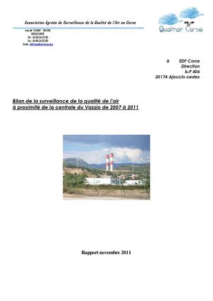 Bilan surveillance du Vazzio de 2007 à 2011
