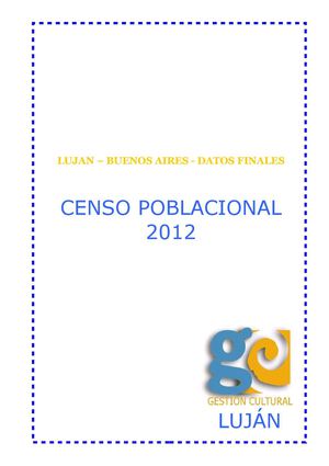 Censo Poblacional 2010 - Luján