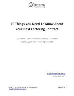 10 Things You Should Know Before Factoring