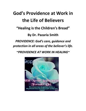 God's Providence at Work in the Life of the Believer - Copy