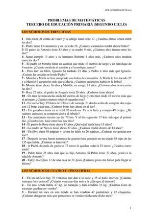 Problemas de matematicas