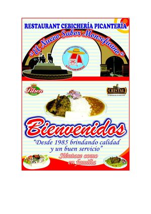 Carta Restaurante Sabor Monsefuano