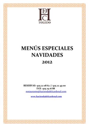 Menús Navidad Empresas Hacienda del Cardenal