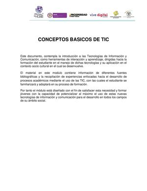 Conceptos basicos de TIC