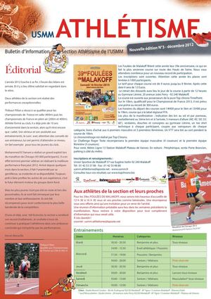 Bulletin Usmm Athlétisme N°3