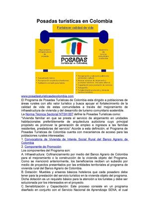 Posadas turisticas en Colombia