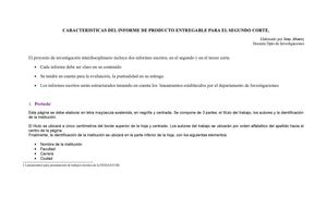 PRIMER INFORME DE PRODUCTO ENTREGABLE