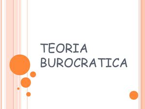 Teoria Burocratica