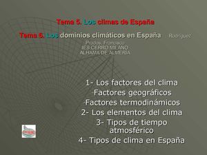 Tema 5 y 6.- Climas de España.