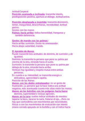 expresion facial y actitud corporal