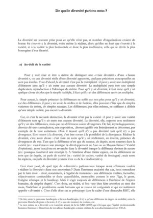 Distinction variété / diversité