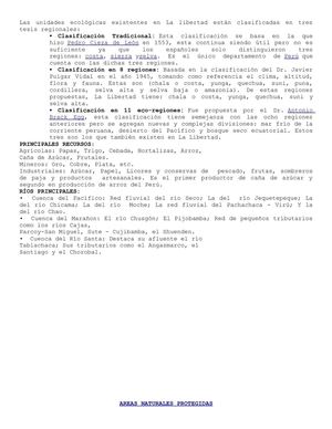 AREAS NATURALES PROTEGIDAS EN EL PERÚ