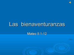 LAS BIENAVENTURANZAS