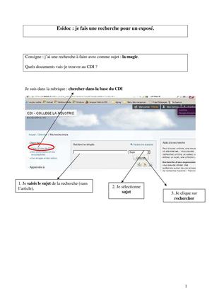 la recherche par thème pour un exposé.