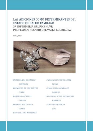 Caso clínico 1: Las adicciones como determinantes del estado de salud familiar