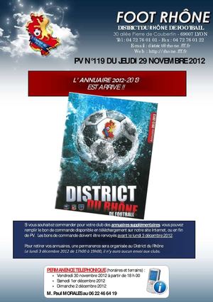 PV 119 du jeudi 29 Novembre 2012