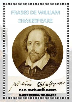 MARÍA AUXILIADORA- FRASES DE WILLIAM SHAKESPEARE