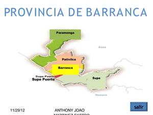 lugares de los distritos de barranca