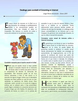 Decálogo para combatir el Gromming