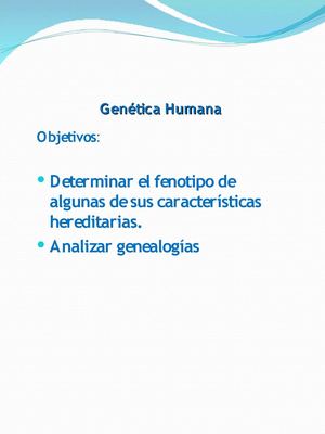  GÉNETICA HUMANA