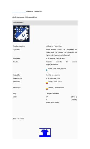 Millonarios Fútbol Club