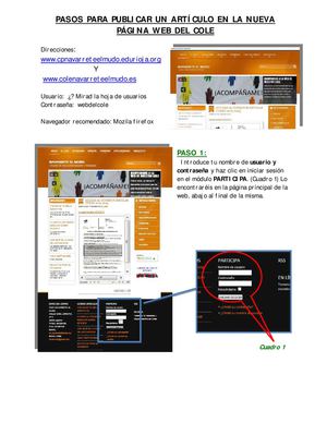 PASOS PARA PUBLICAR EN LA WEB