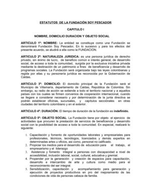 Estatutos Fundación Soy Pescador