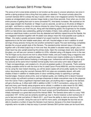 Lexmark Genesis S815 Printer Review_